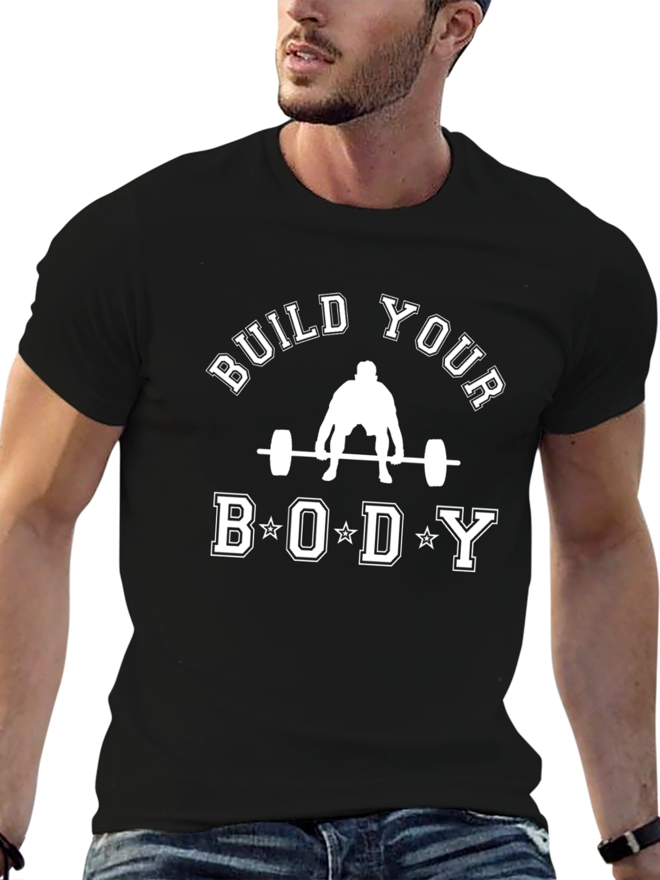 Build Your Body Black Graphic T-Shirt