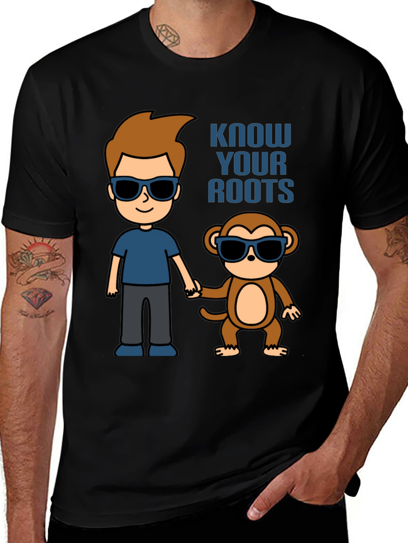 Know Your Roots Cartoon T-Shirt