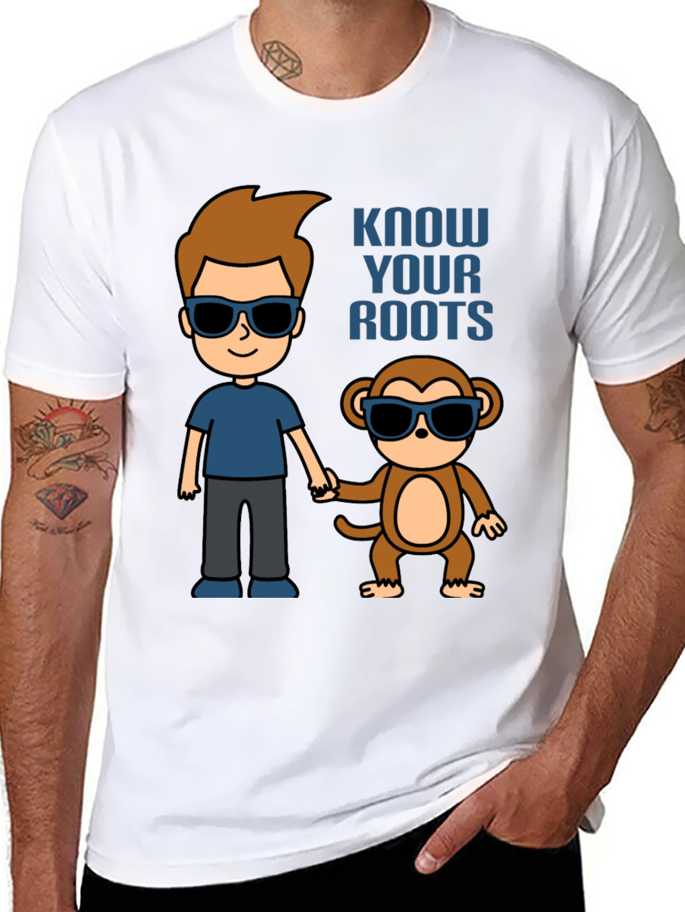 Know Your Roots Cartoon T-Shirt