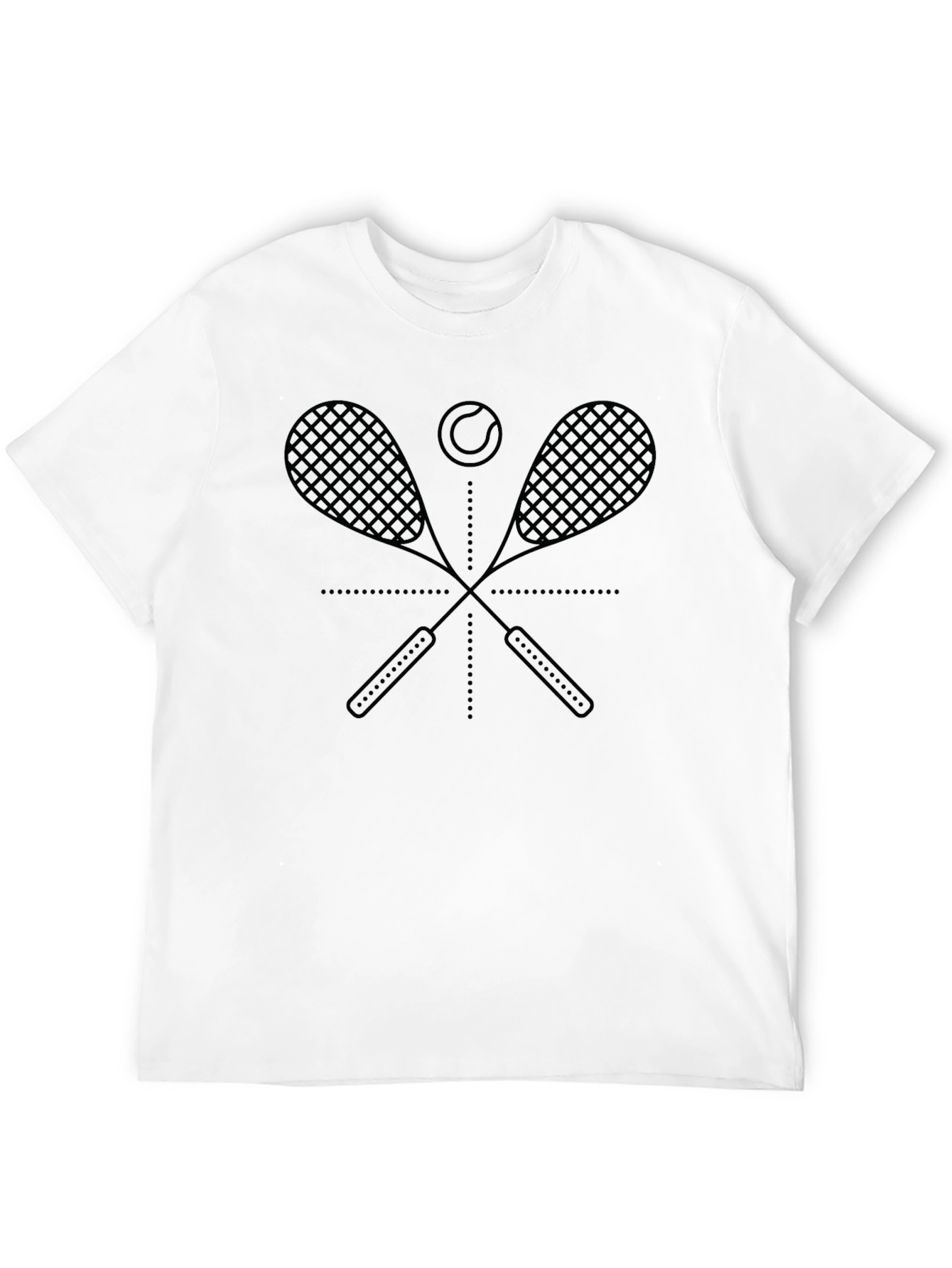 Tennis Racket Graphic Tee - Stylish Sportswear