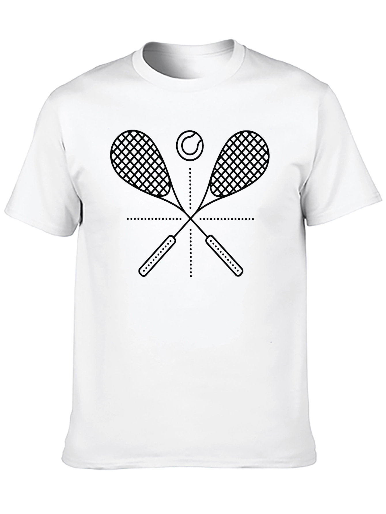Tennis Racket Graphic Tee - Stylish Sportswear