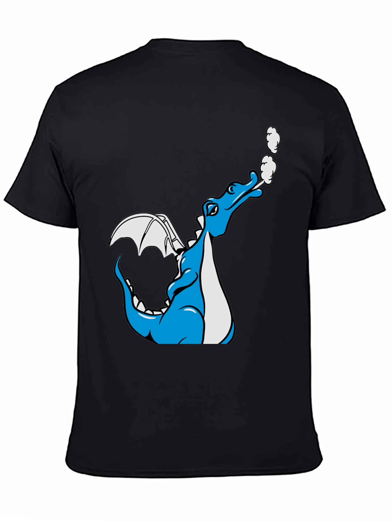 Dragon Graphic Tee - Cool Cartoon Design Black T-Shirt