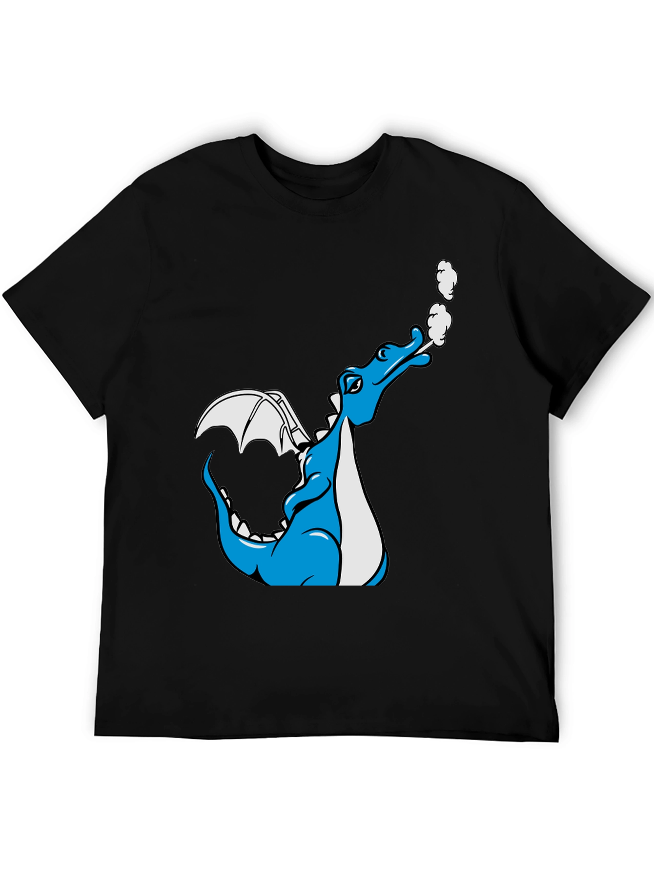Dragon Graphic Tee - Cool Cartoon Design Black T-Shirt