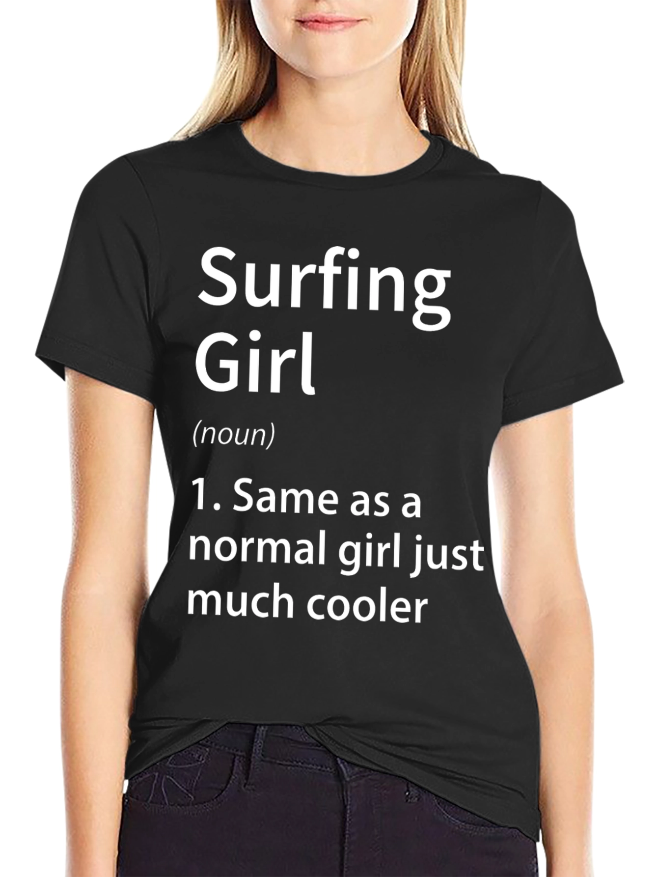 Surfing Girl Definition Graphic T-Shirt