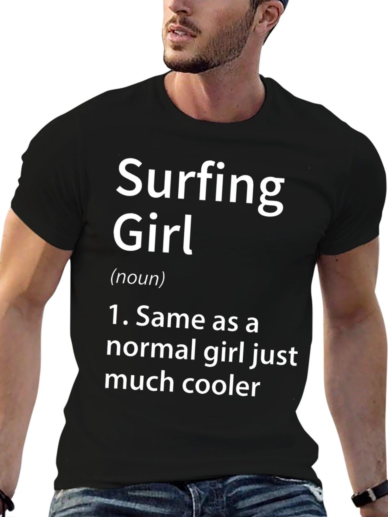 Surfing Girl Definition Graphic T-Shirt