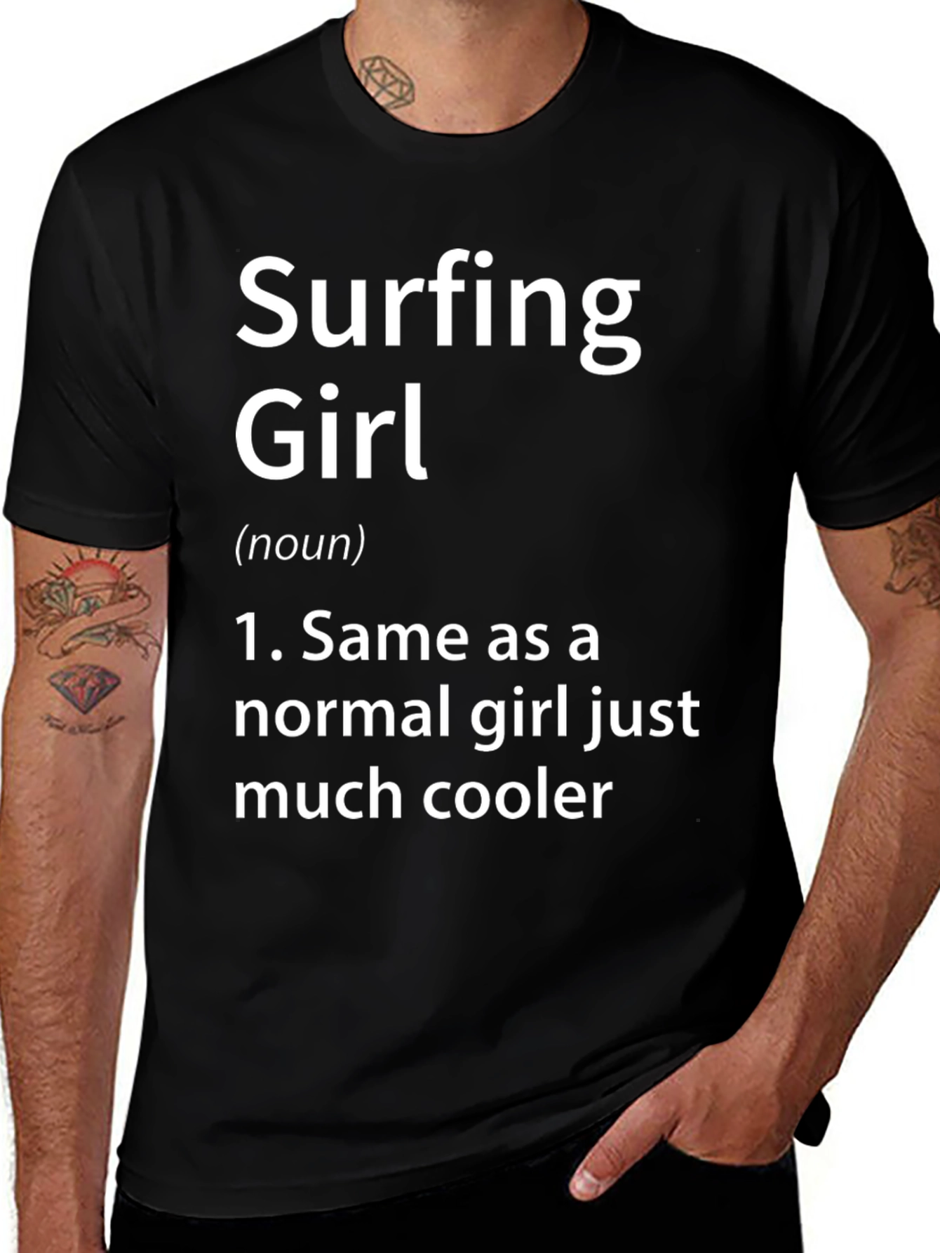 Surfing Girl Definition Graphic T-Shirt