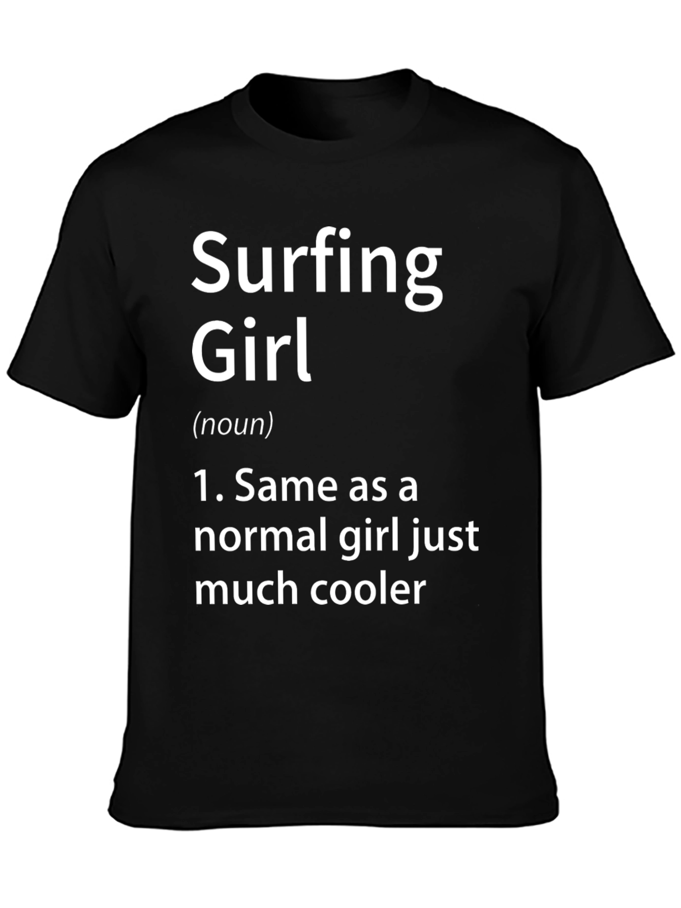 Surfing Girl Definition Graphic T-Shirt