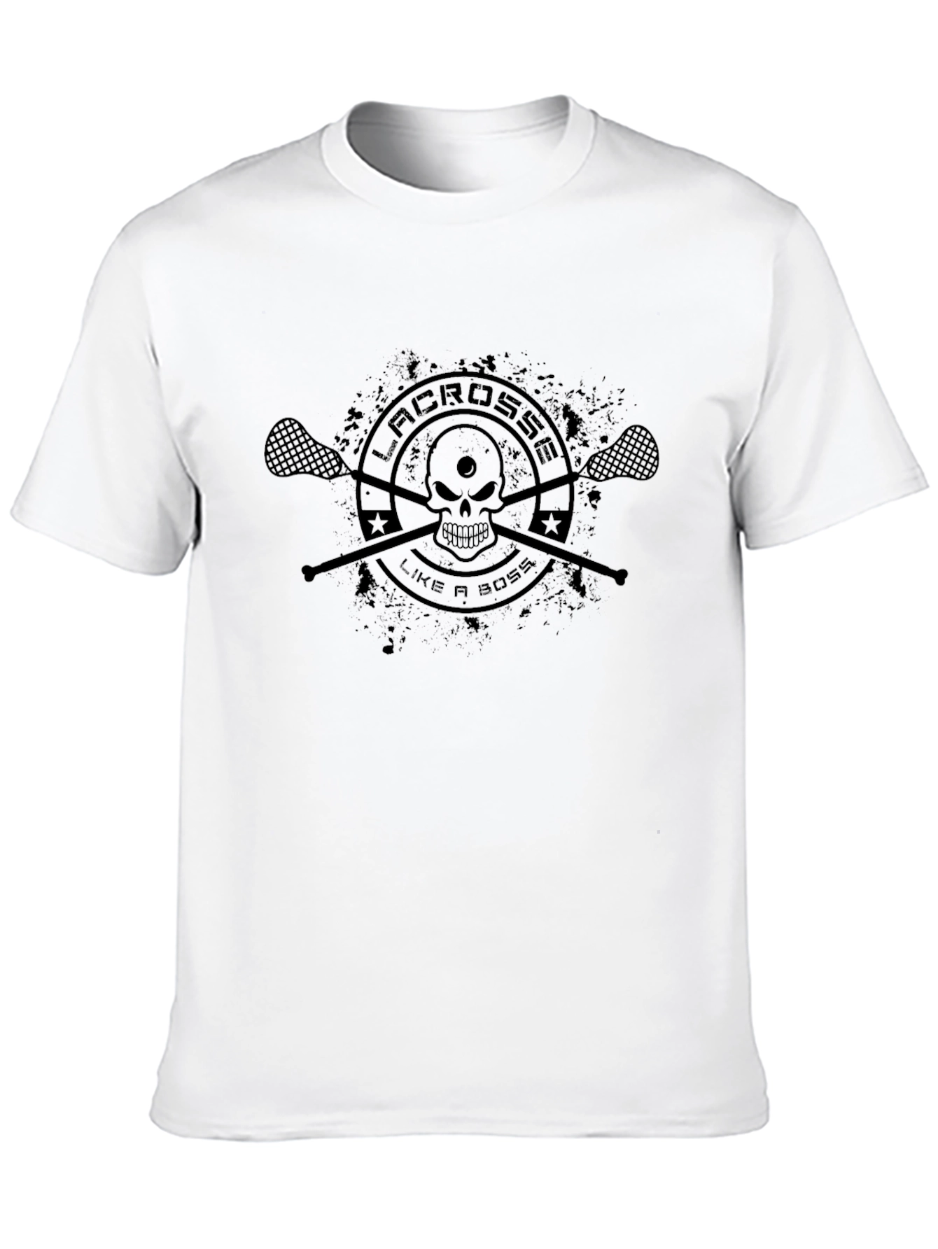 Lacrosse Like A Boss Black T-Shirt