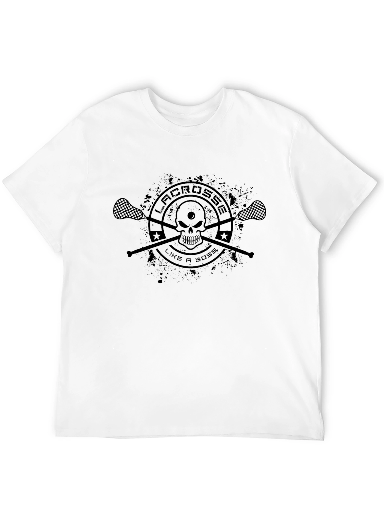 Lacrosse Like A Boss Black T-Shirt