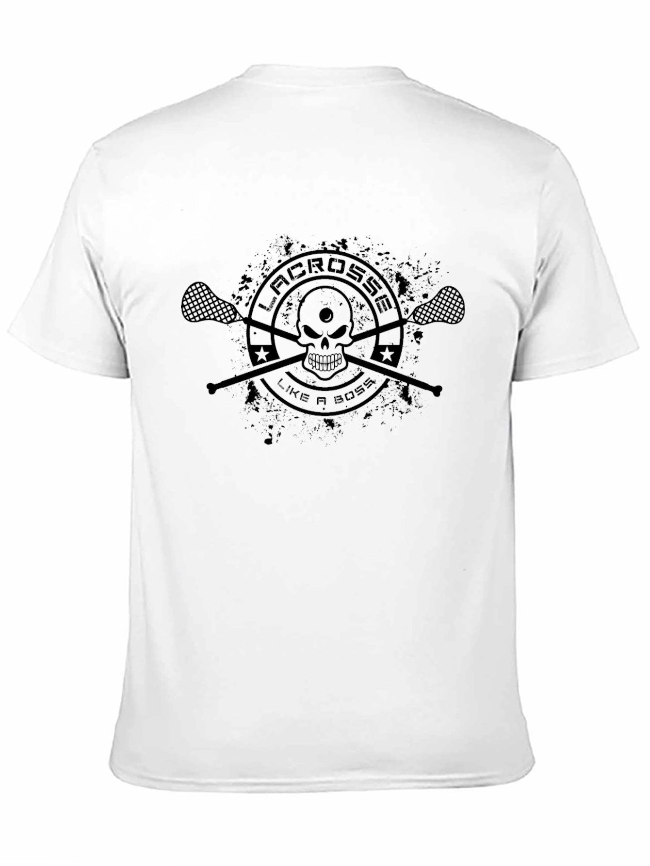 Lacrosse Like A Boss Black T-Shirt