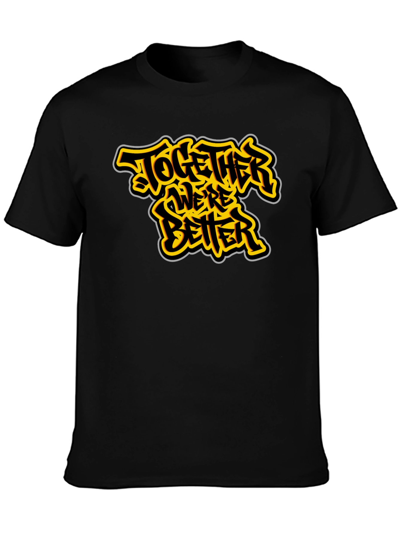 Together Were Better Black Graphic Tee