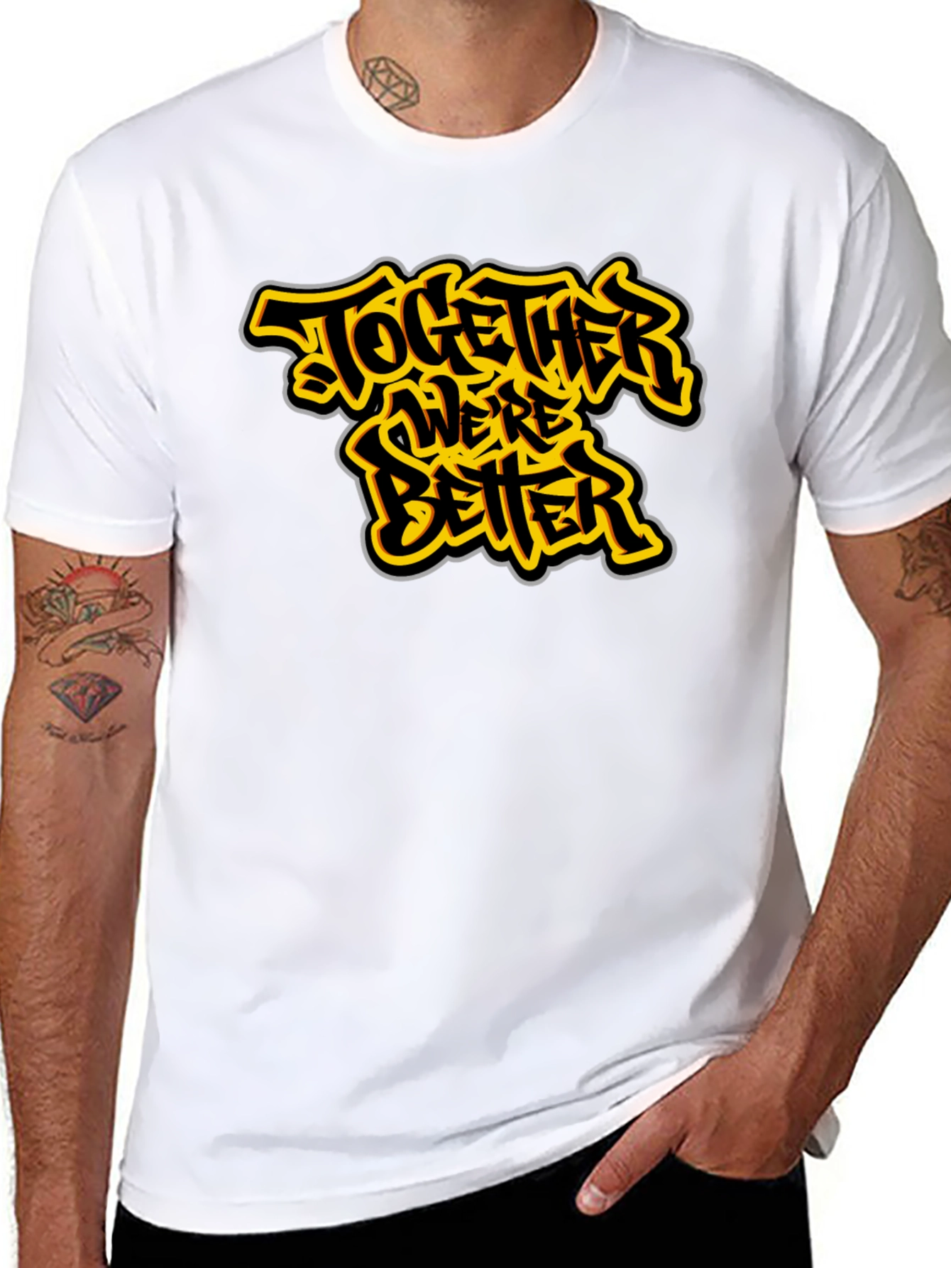 Together Were Better Black Graphic Tee