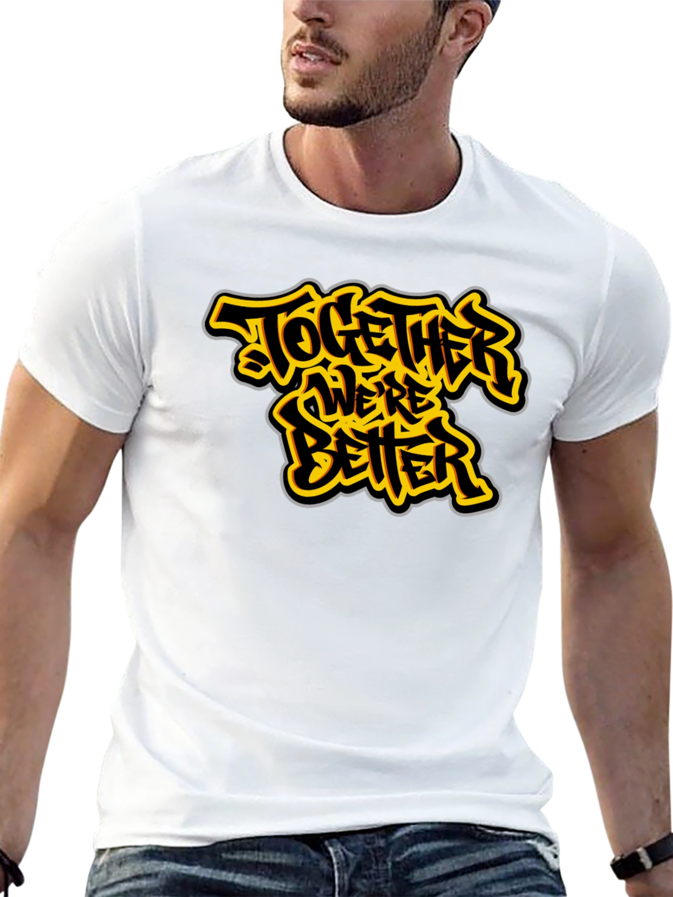 Together Were Better Black Graphic Tee