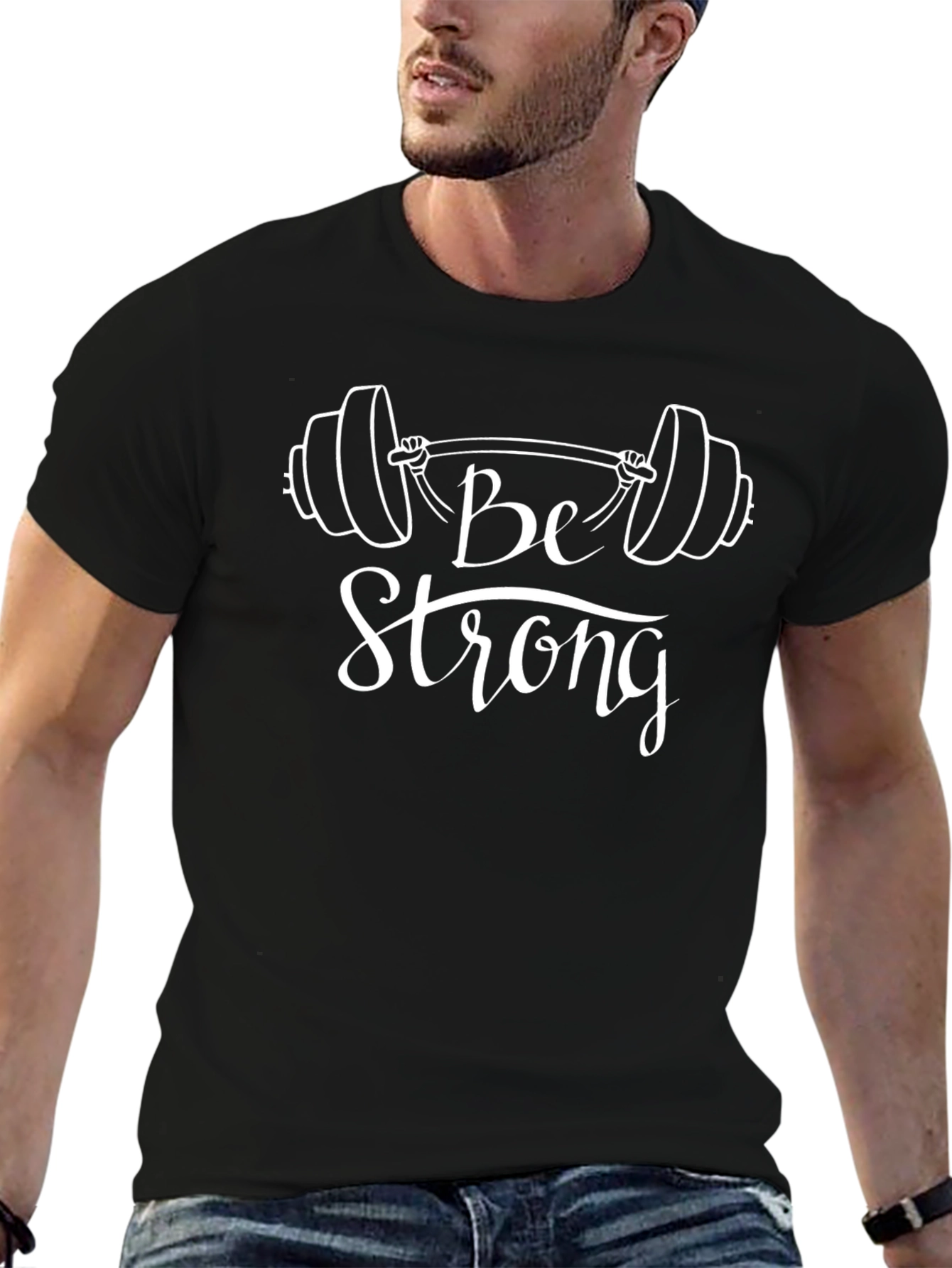 Be Strong Barbell Graphic T-Shirt