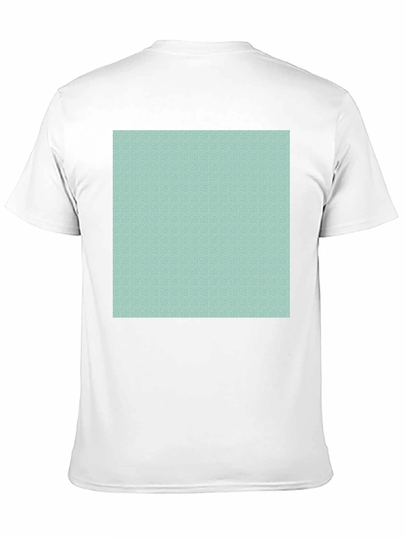 Mens Classic Black T-Shirt with Teal Geometric Pattern