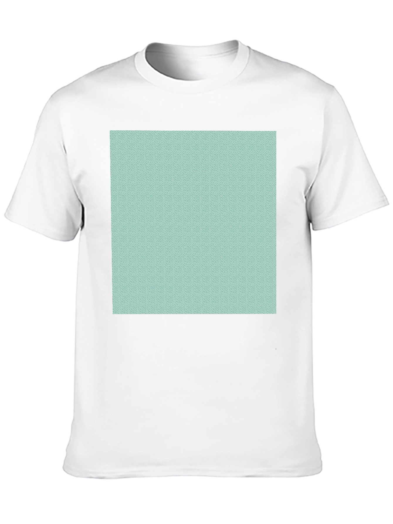 Mens Classic Black T-Shirt with Teal Geometric Pattern