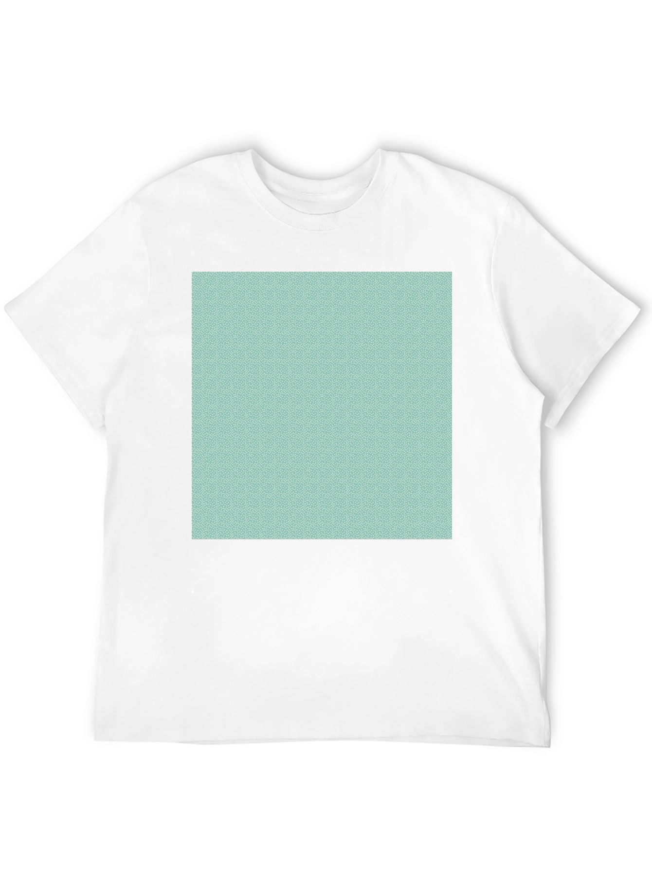 Mens Classic Black T-Shirt with Teal Geometric Pattern