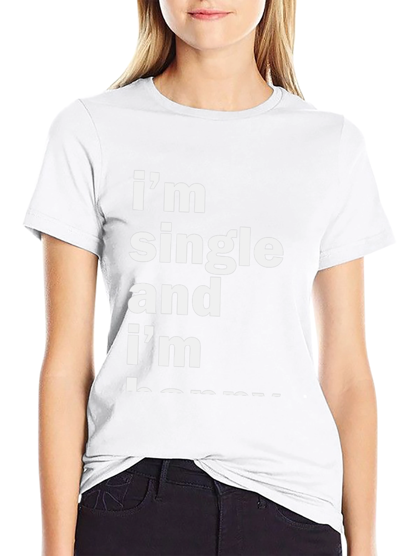 Funny Single and Happy Black T-Shirt