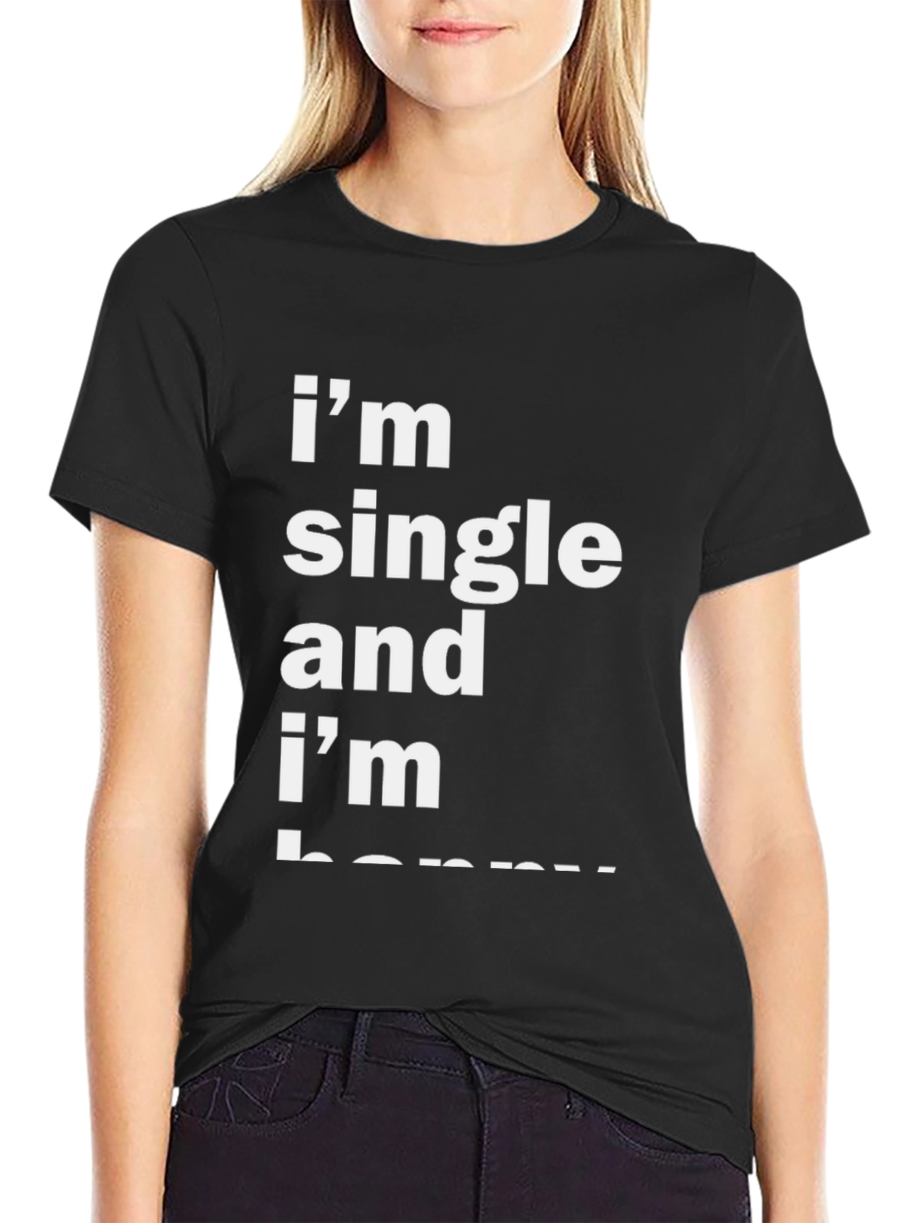 Funny Single and Happy Black T-Shirt
