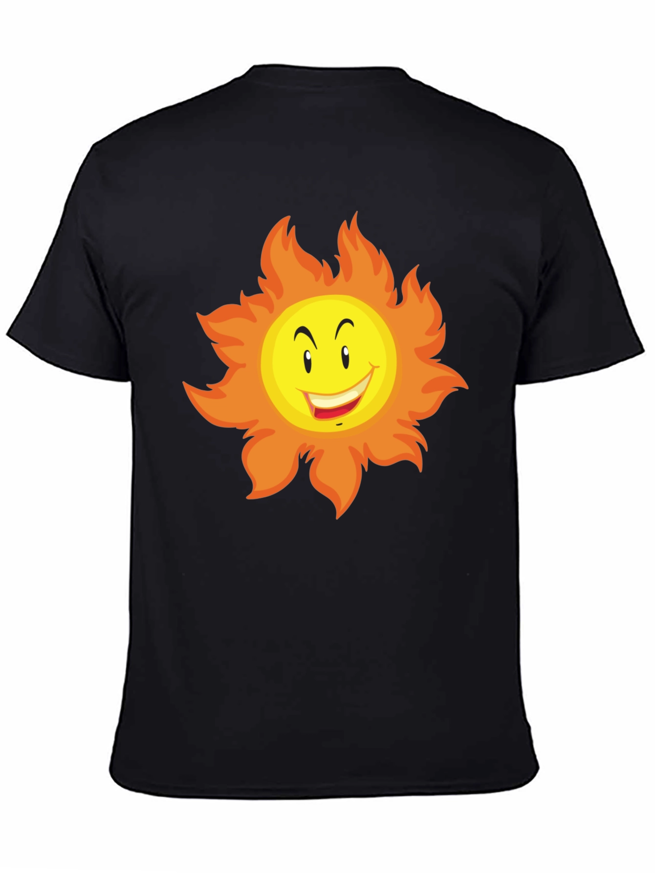 Funny Sun Graphic Tee - Black