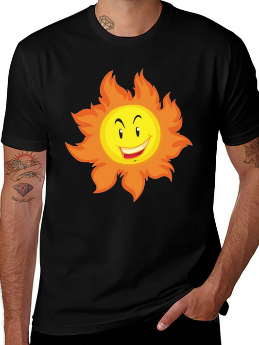 Funny Sun Graphic Tee - Black