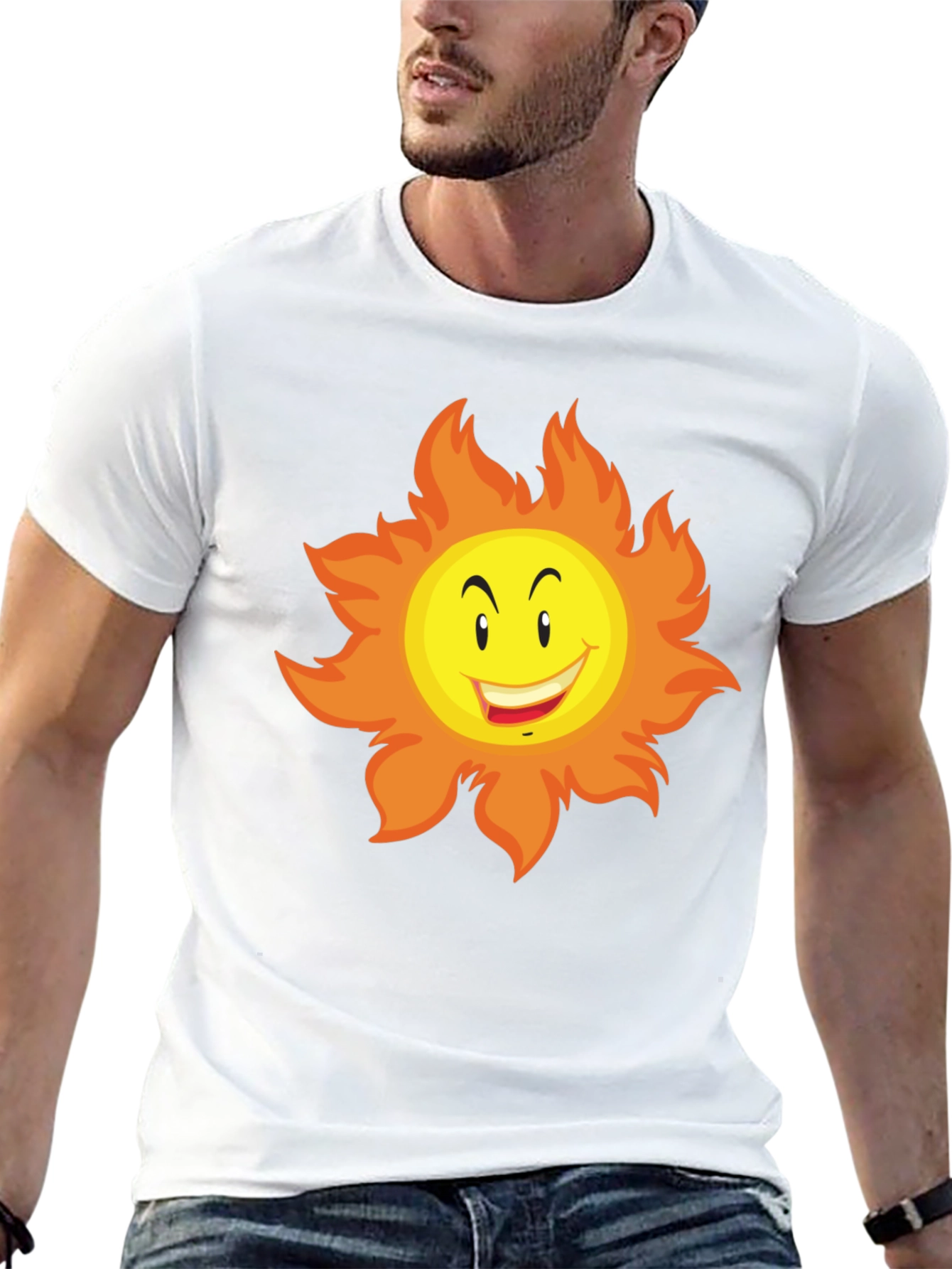 Funny Sun Graphic Tee - Black