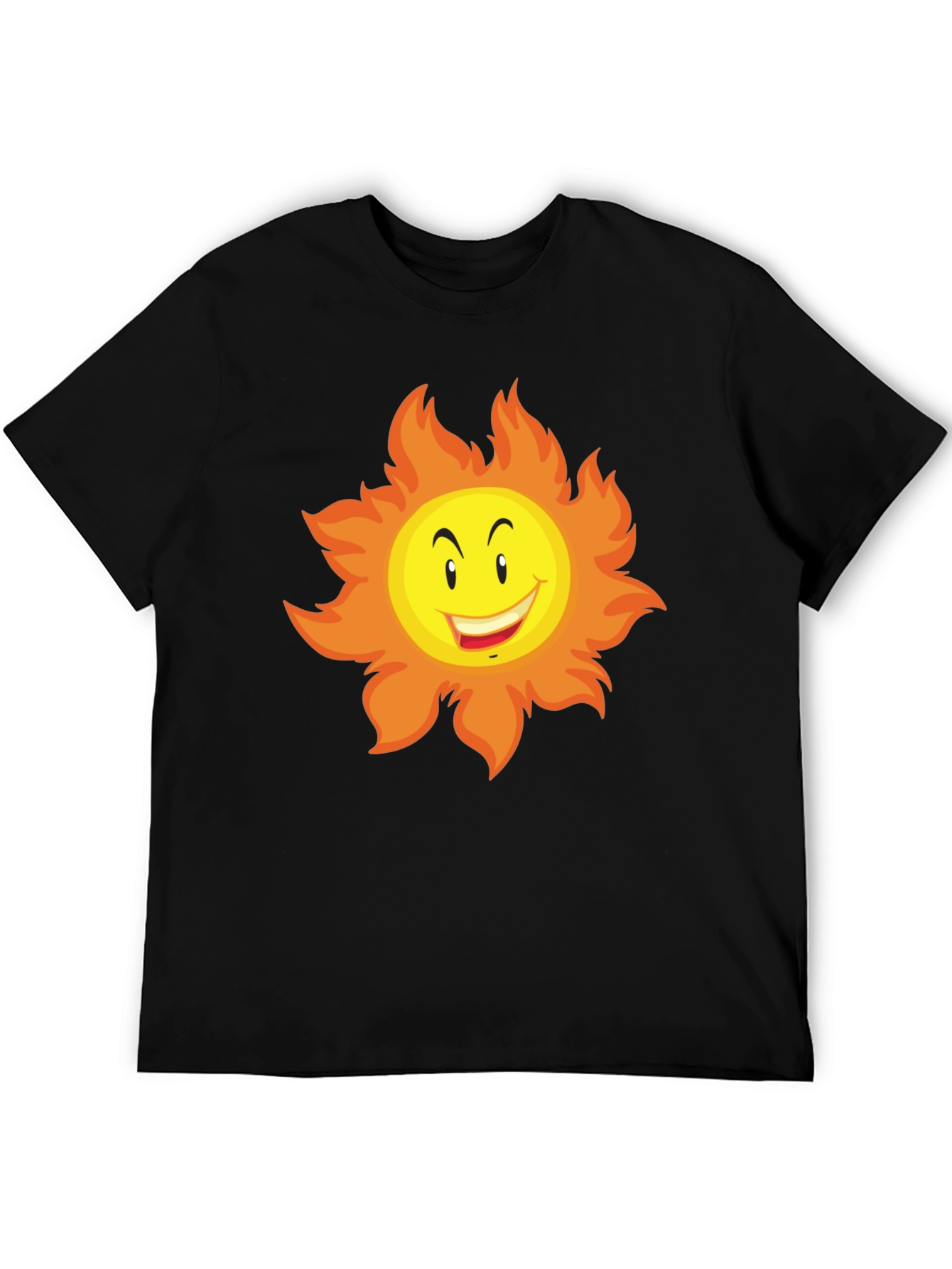 Funny Sun Graphic Tee - Black