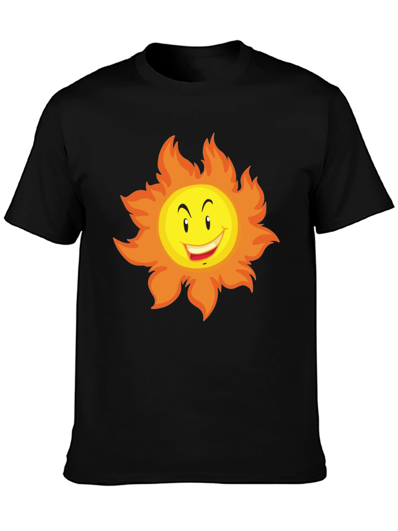 Funny Sun Graphic Tee - Black