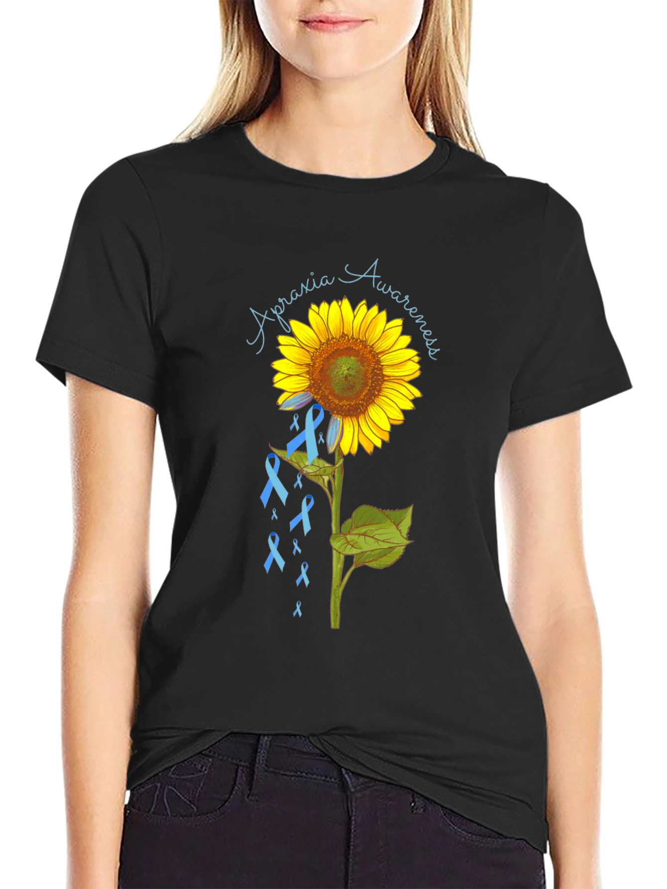 Apraxia Awareness Sunflower T-Shirt