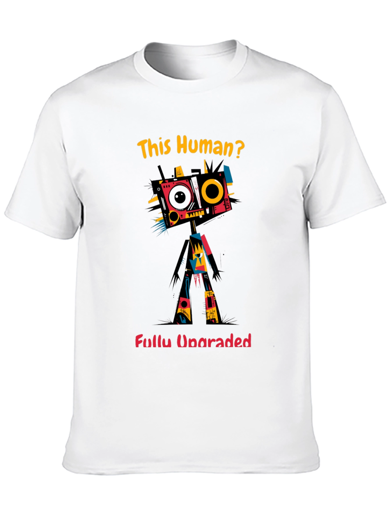 This Human? Fully Upgraded Black Graphic Tee