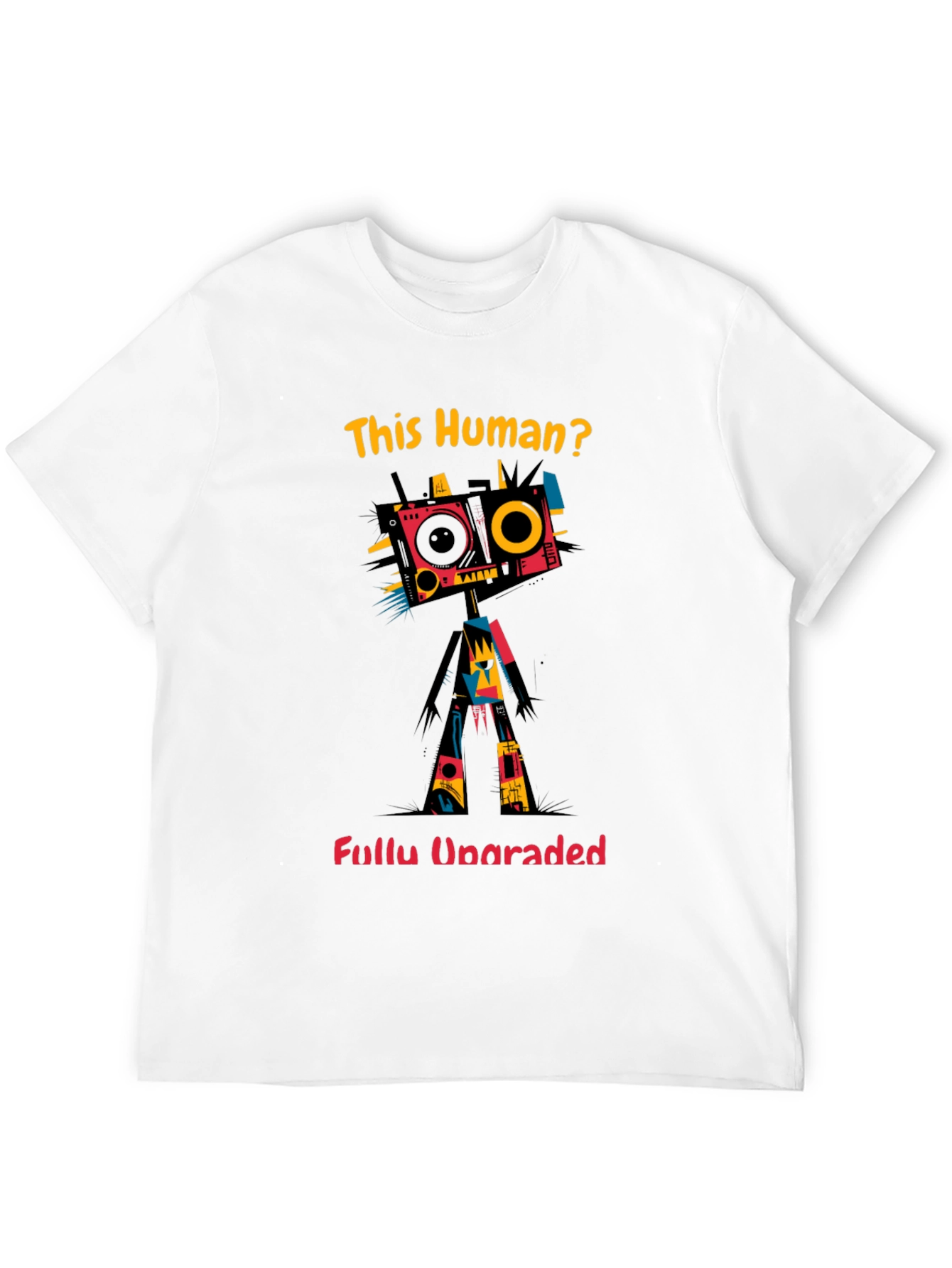 This Human? Fully Upgraded Black Graphic Tee