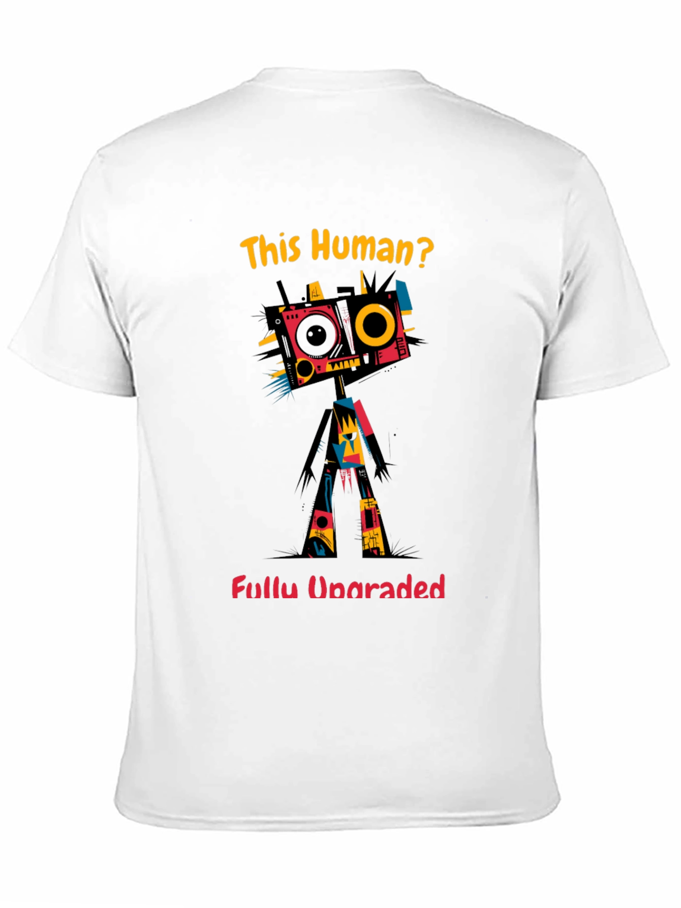 This Human? Fully Upgraded Black Graphic Tee