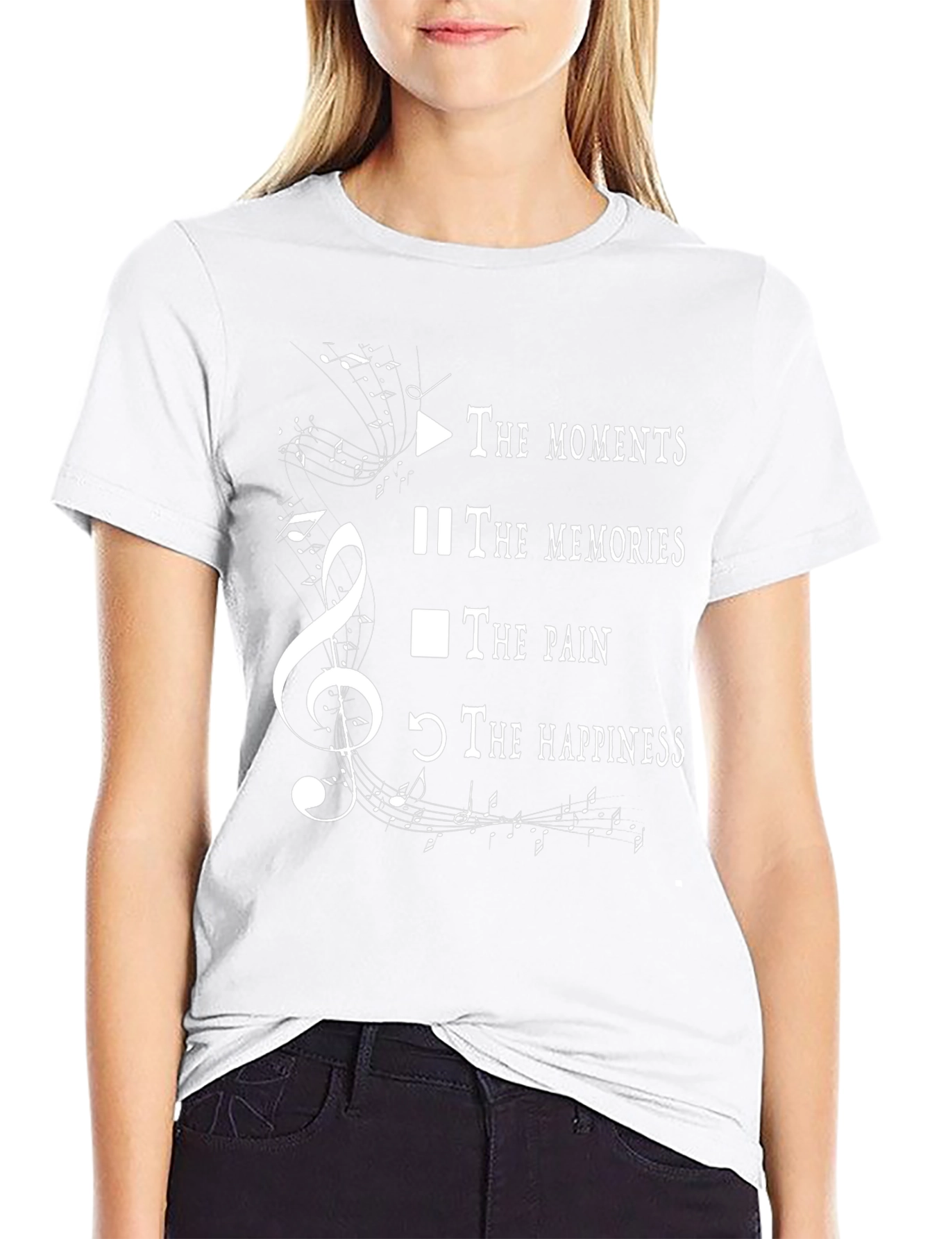 Music of Life Black Graphic T-Shirt