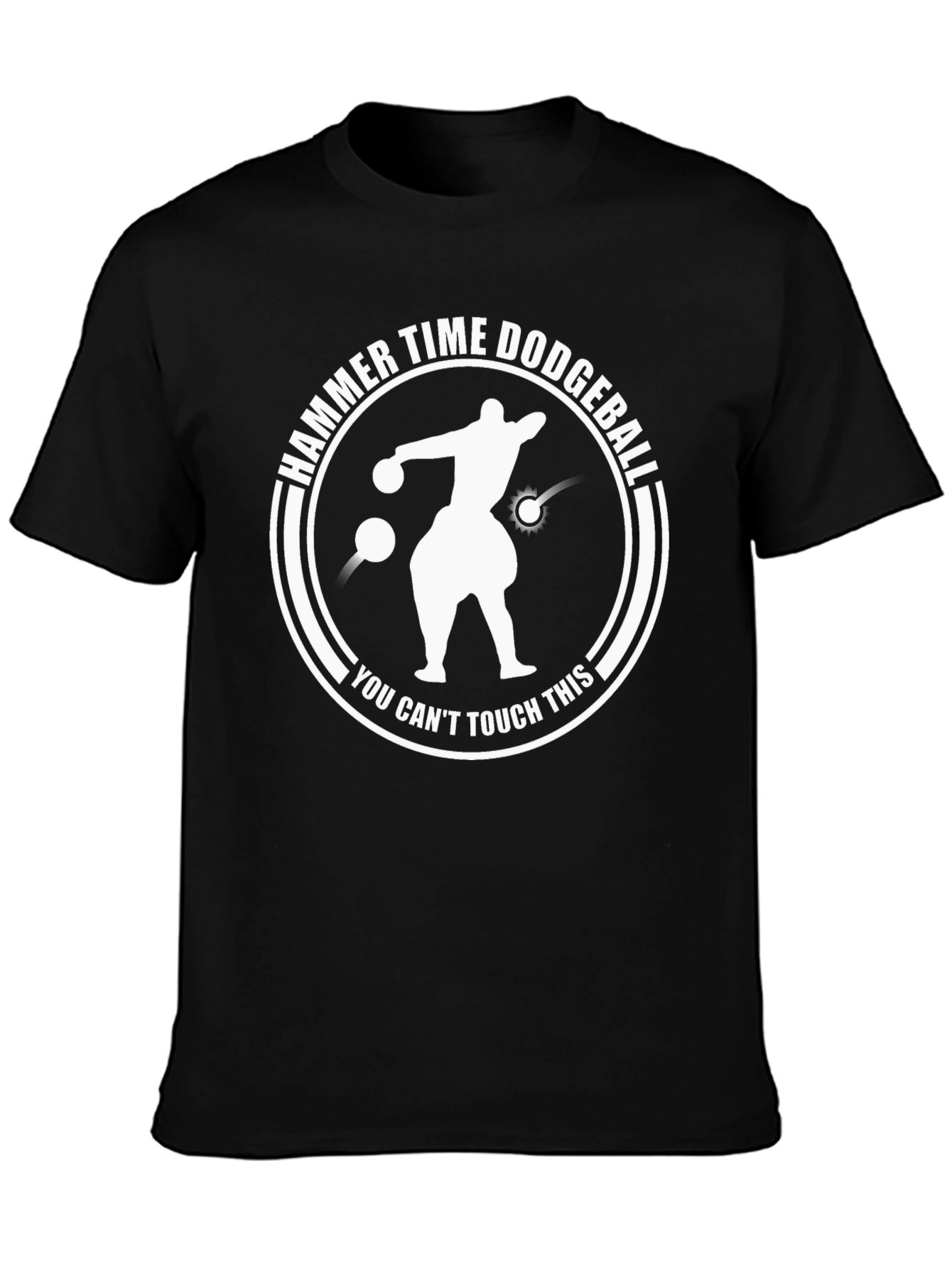 Hammer Time Dodgeball Black Graphic T-Shirt