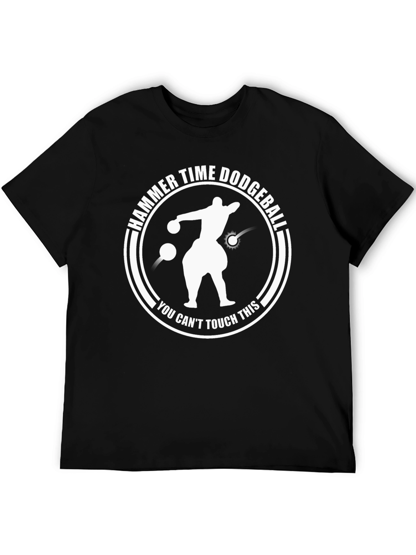 Hammer Time Dodgeball Black Graphic T-Shirt