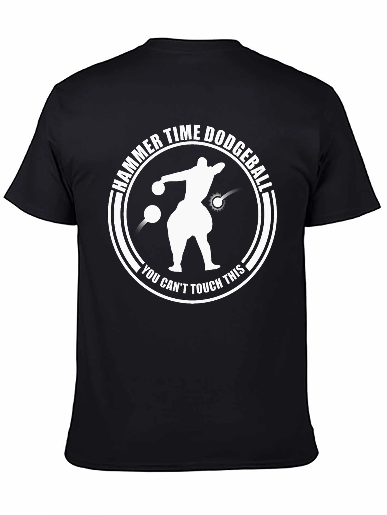 Hammer Time Dodgeball Black Graphic T-Shirt