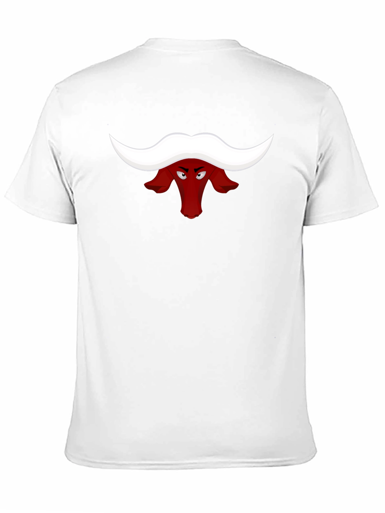 Red Bull Head Cartoon Black T-Shirt