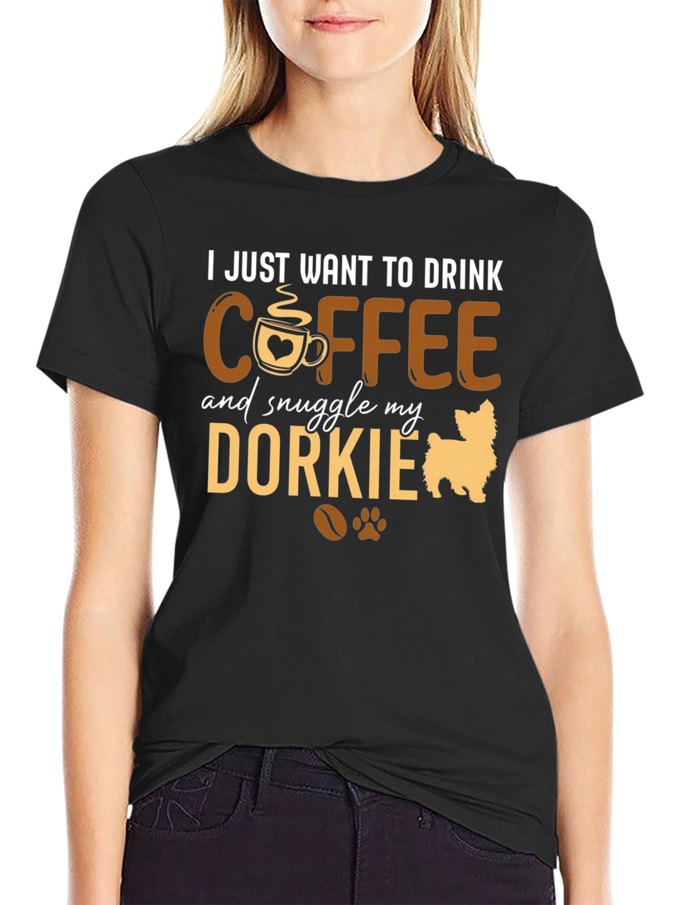 Coffee & Dorkie Dog Lover T-Shirt