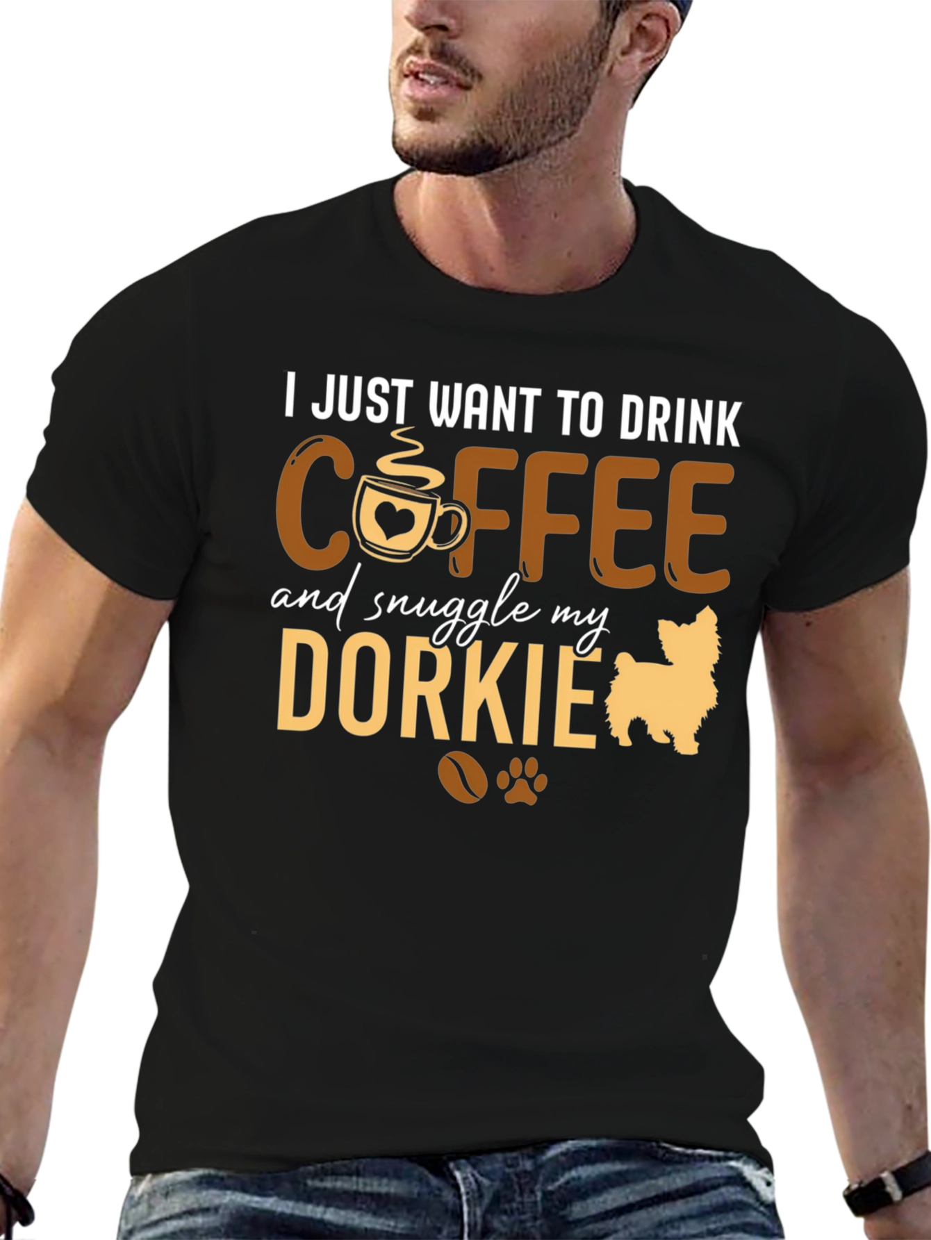 Coffee & Dorkie Dog Lover T-Shirt