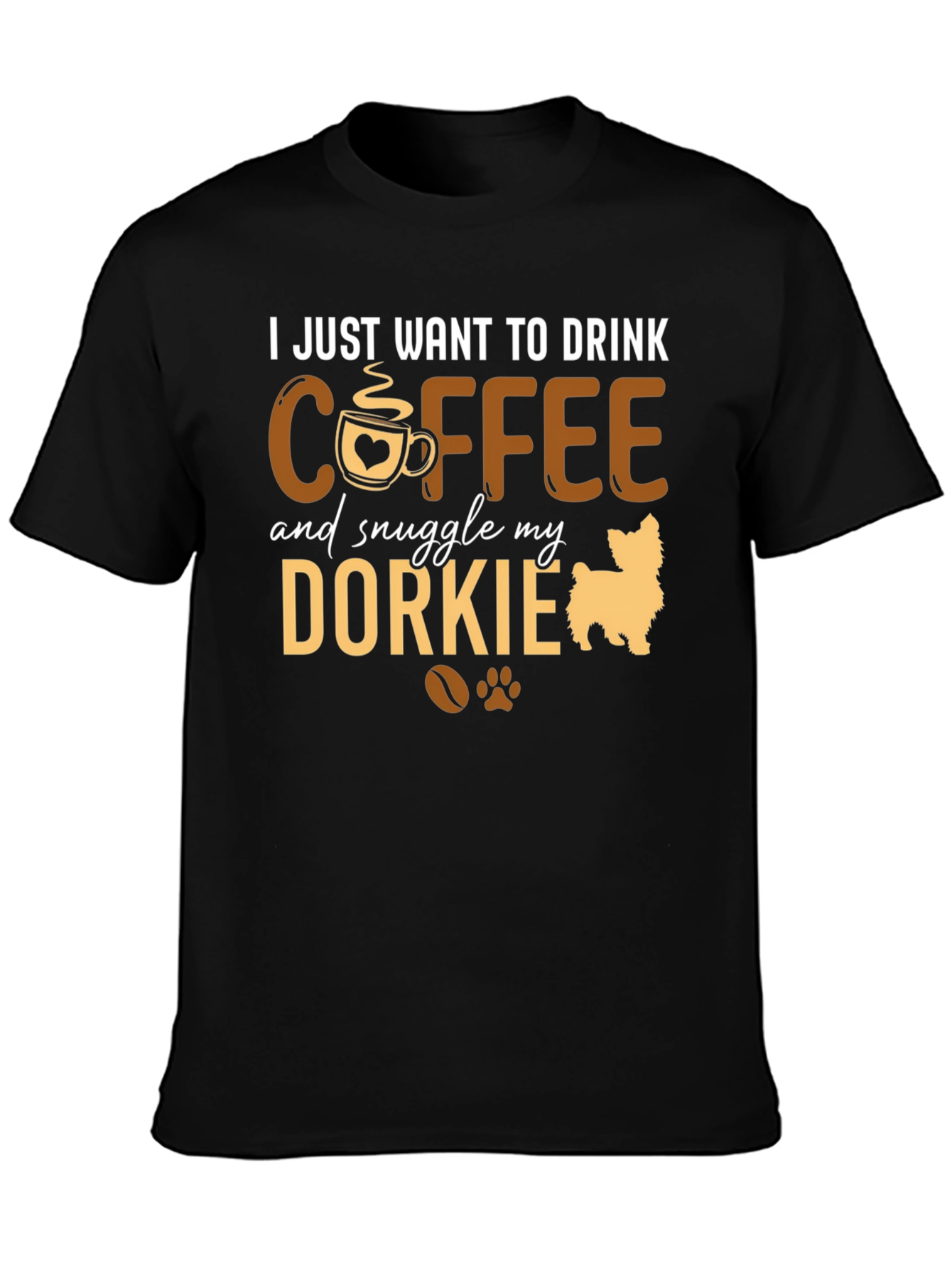 Coffee & Dorkie Dog Lover T-Shirt