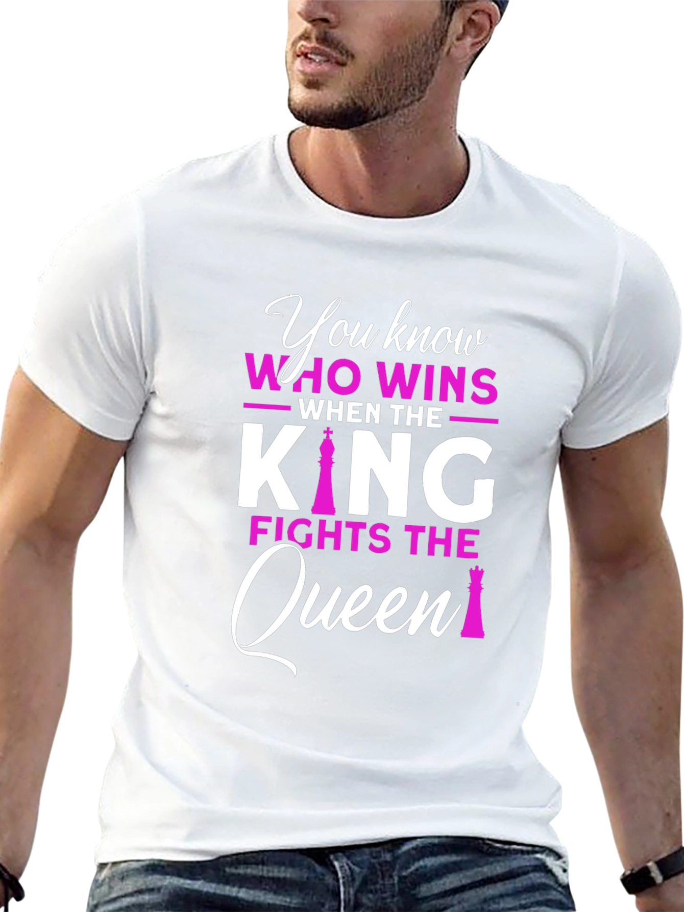 King vs Queen Chess Graphic T-Shirt