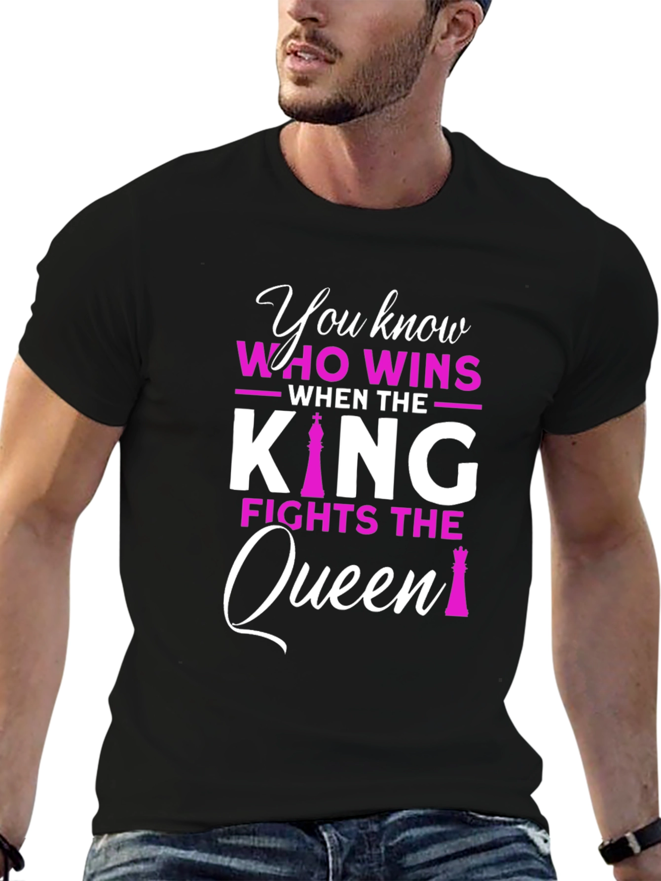 King vs Queen Chess Graphic T-Shirt