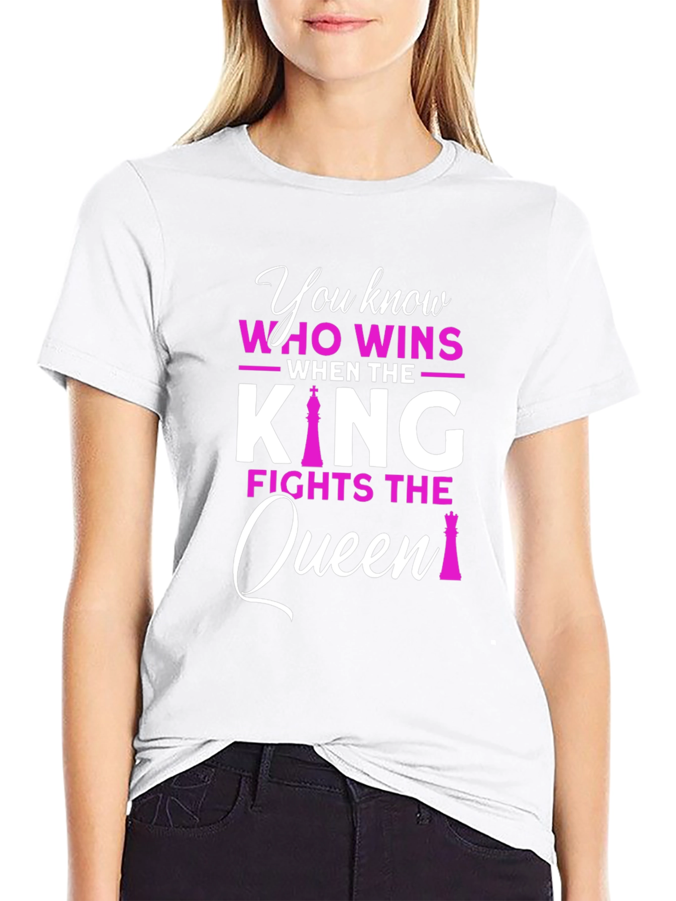 King vs Queen Chess Graphic T-Shirt