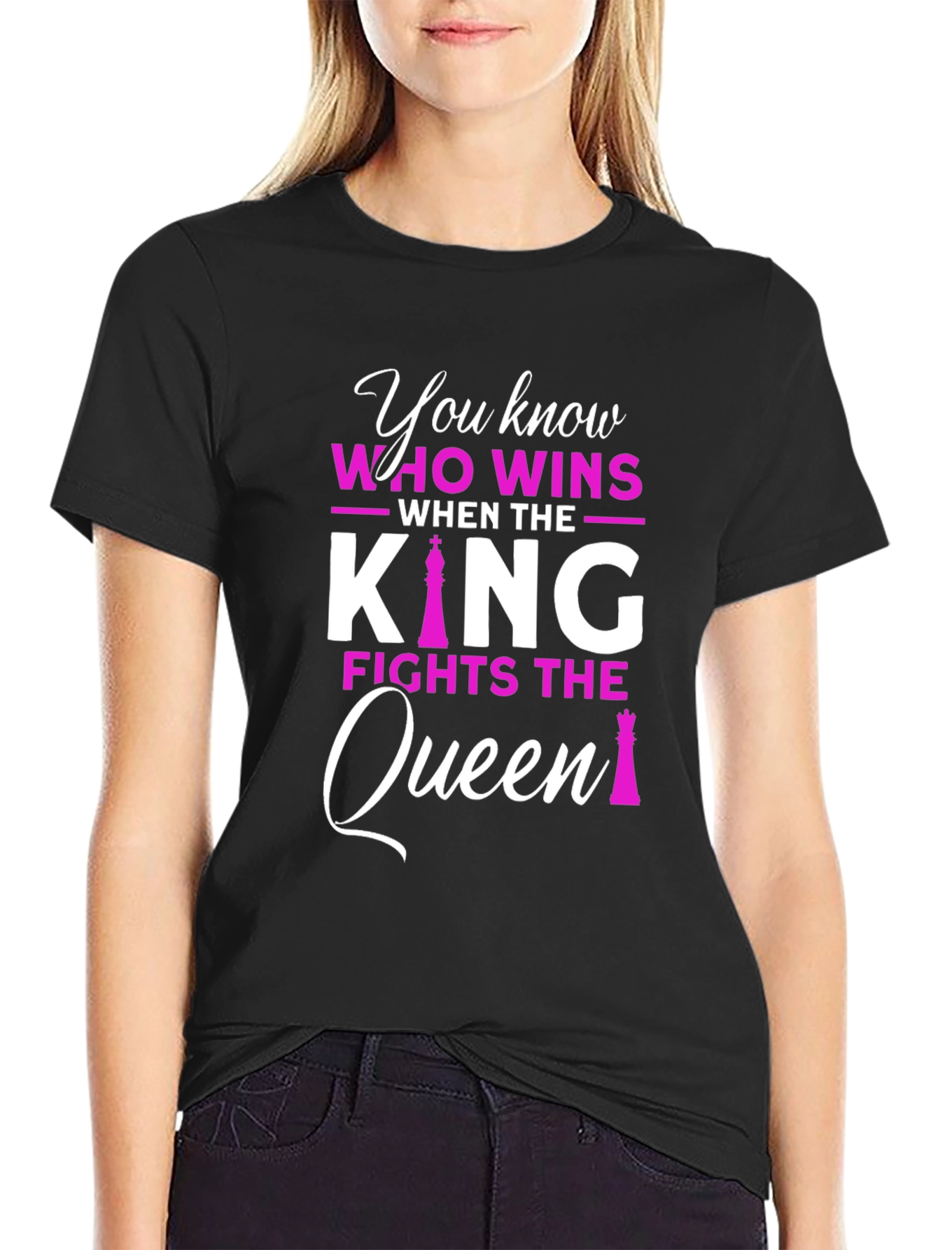King vs Queen Chess Graphic T-Shirt