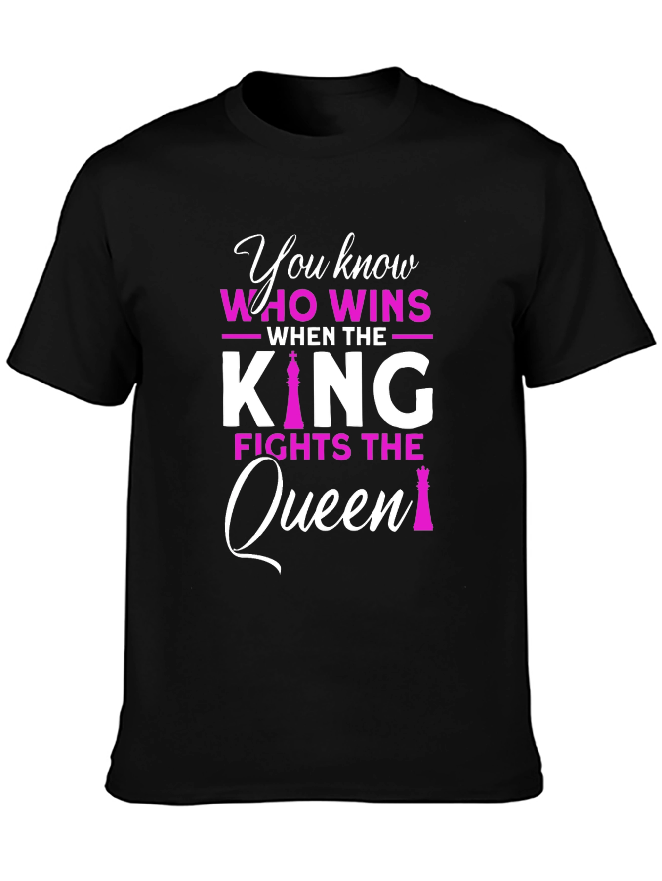 King vs Queen Chess Graphic T-Shirt