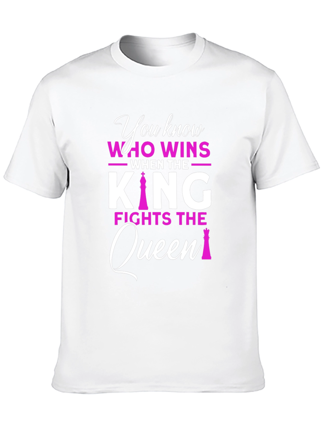 King vs Queen Chess Graphic T-Shirt