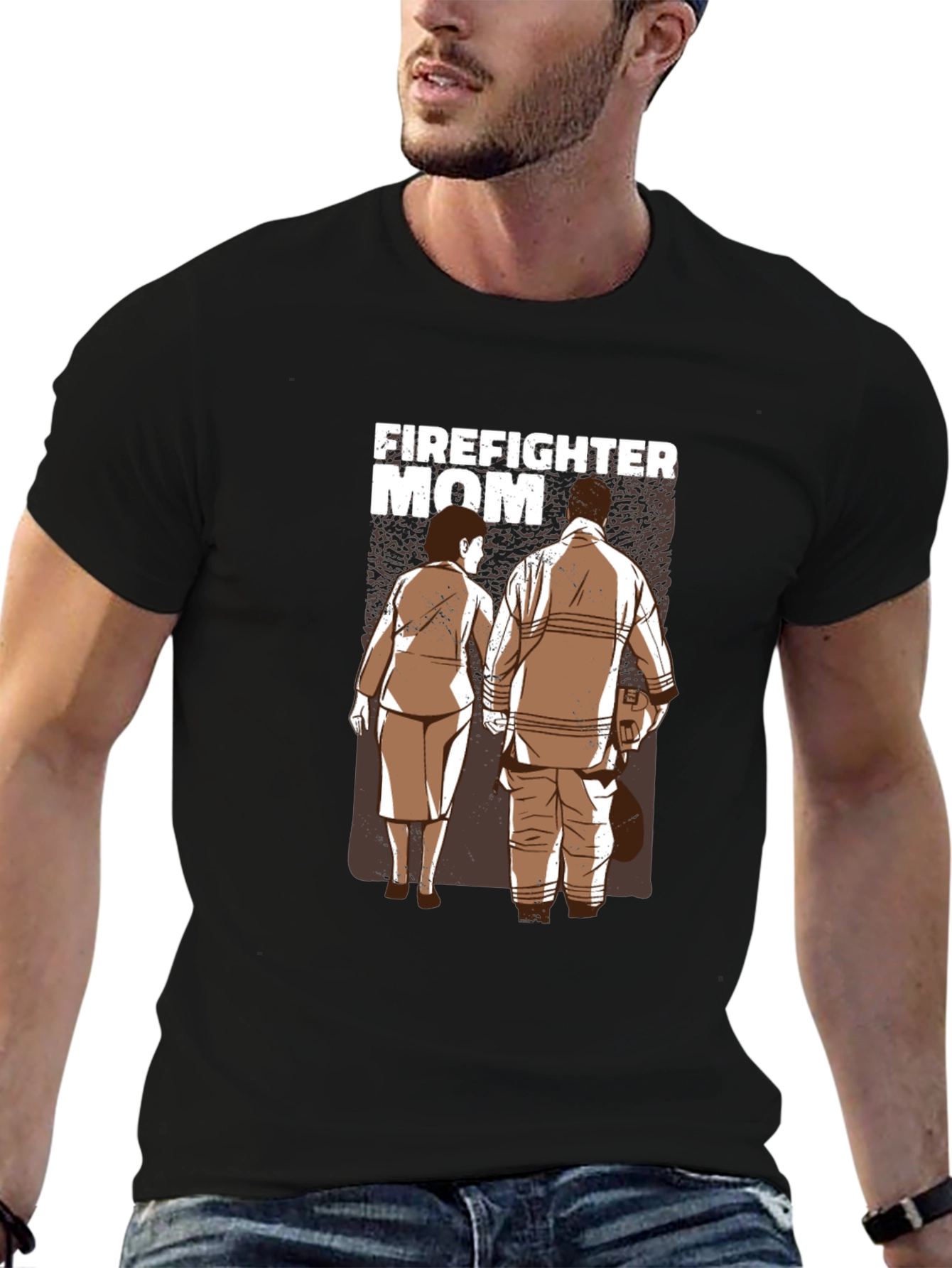 Firefighter Mom Graphic Tee - Hero Support T-Shirt