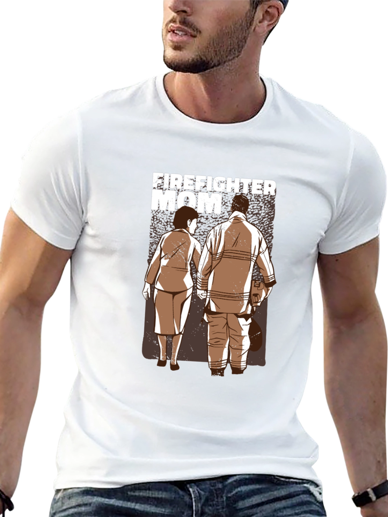 Firefighter Mom Graphic Tee - Hero Support T-Shirt