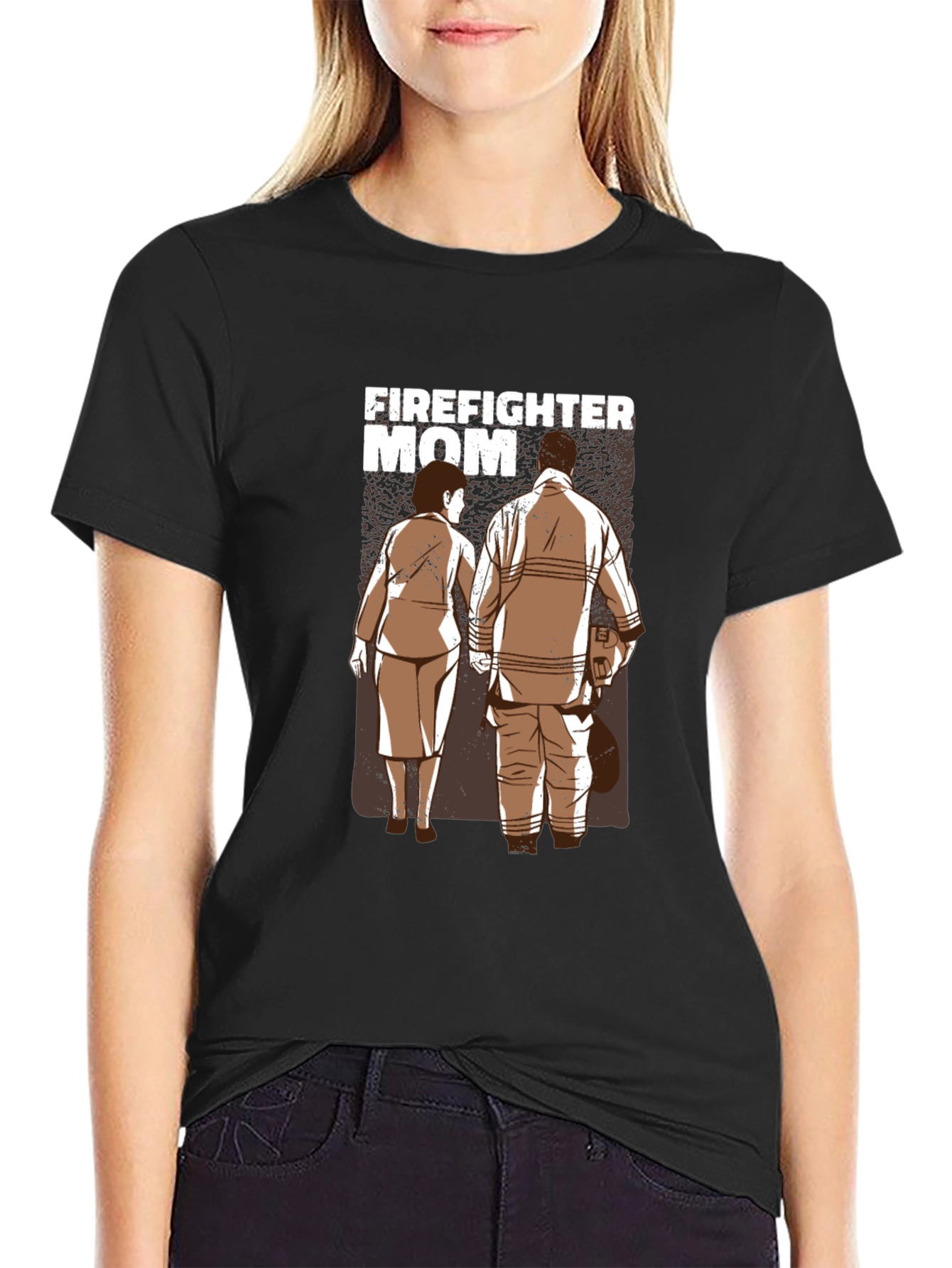 Firefighter Mom Graphic Tee - Hero Support T-Shirt