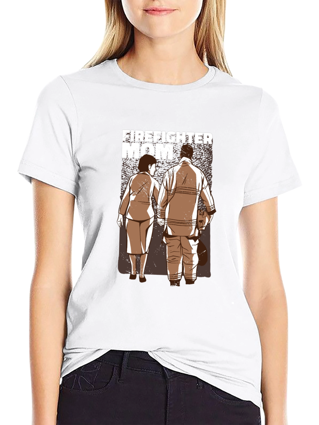 Firefighter Mom Graphic Tee - Hero Support T-Shirt